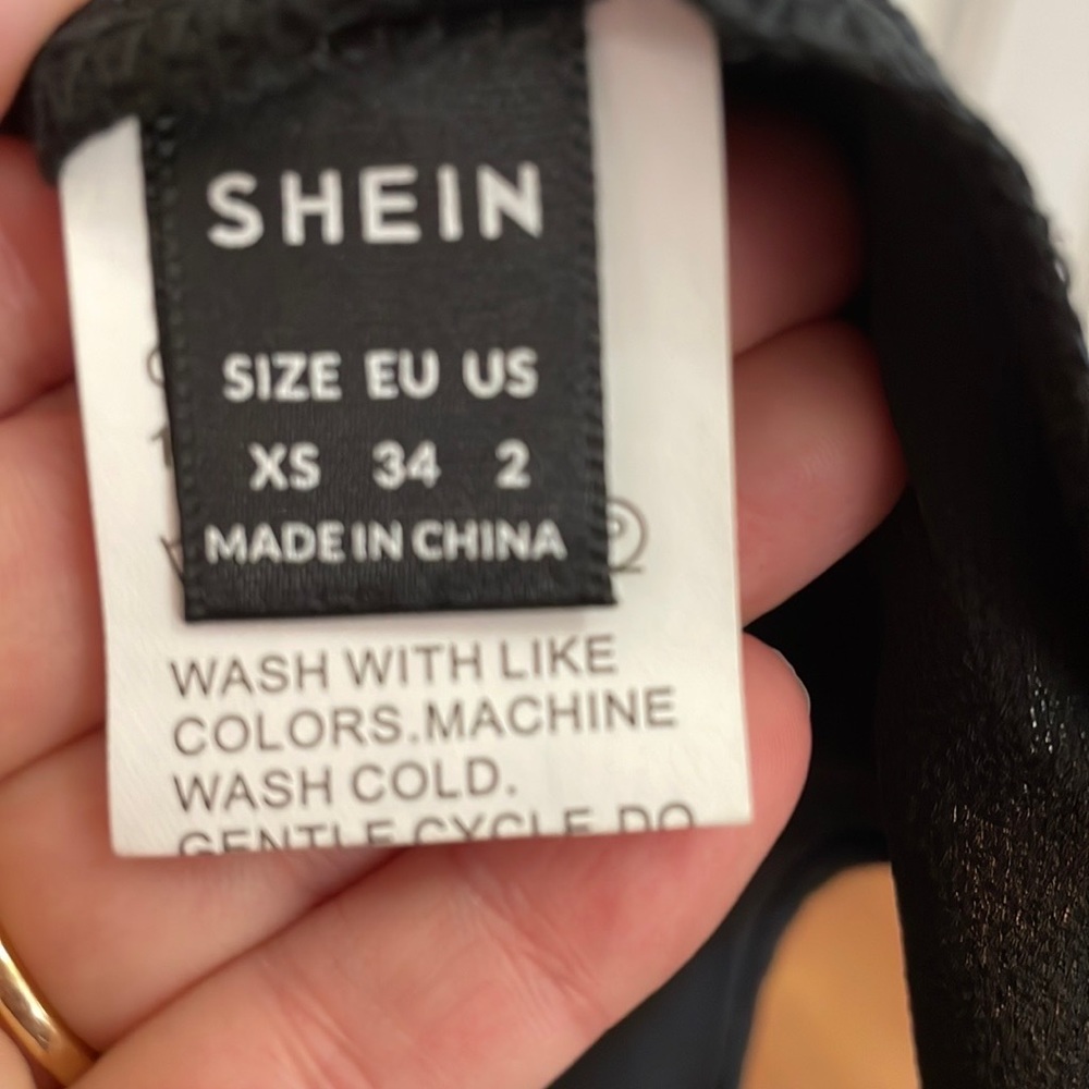 Shein black slip dress.  XS - Picture 4 of 5